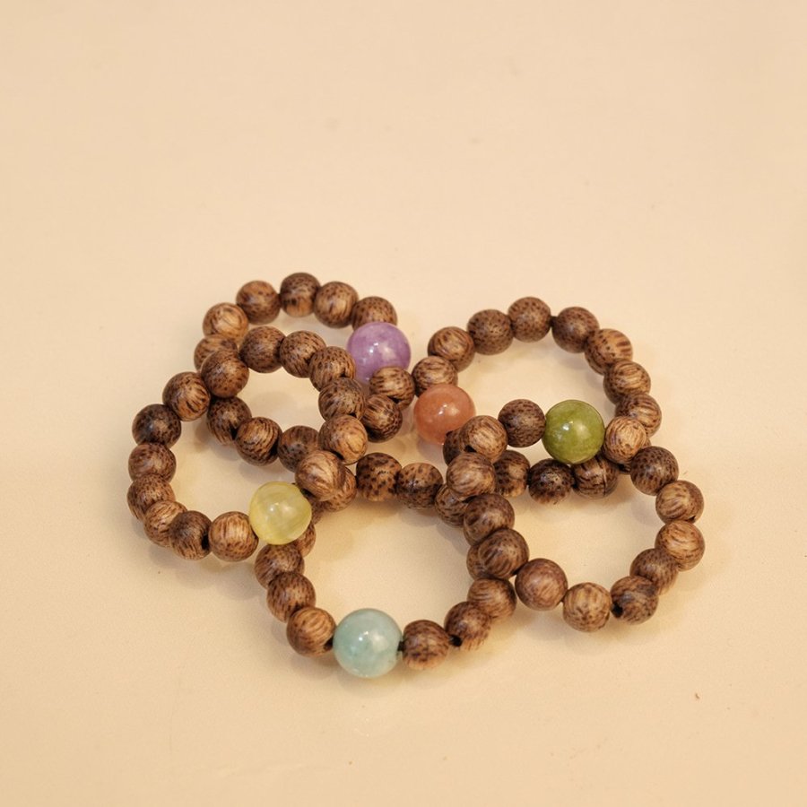 Nhẫn Trầm Hương Tốc Vườn – Phối Đá Ngọc Tài Lộc